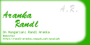 aranka randl business card